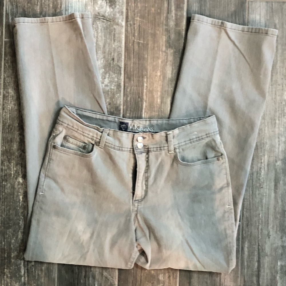 Ann Klein Gray Straight Leg Jeans